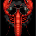Canvas Art Print cool lobster