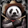Canvas Art Print panda crossgun
