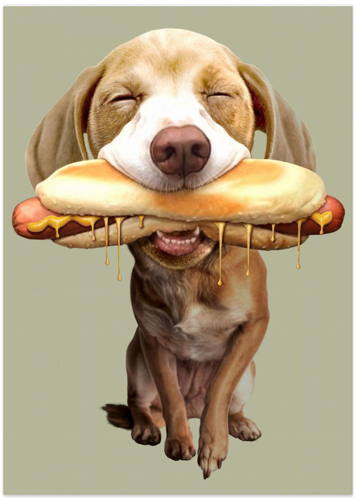 Canvas Art Print hotdog
