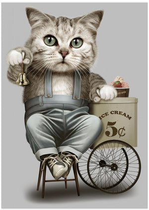 Canvas Art Print ice cream seller