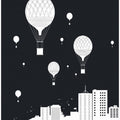 Art Prints of Balloons and the city