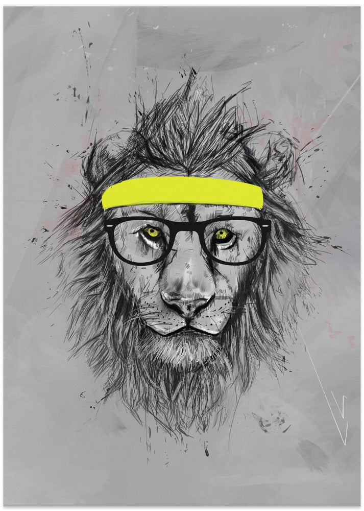 Hipster lion