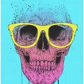 Pop art skull with glasses
