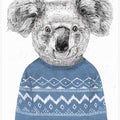 Winter koala (blue)