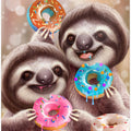 SLOTHS EATING DONUTS