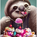 SLOTH ENJOYING ICE CREAM