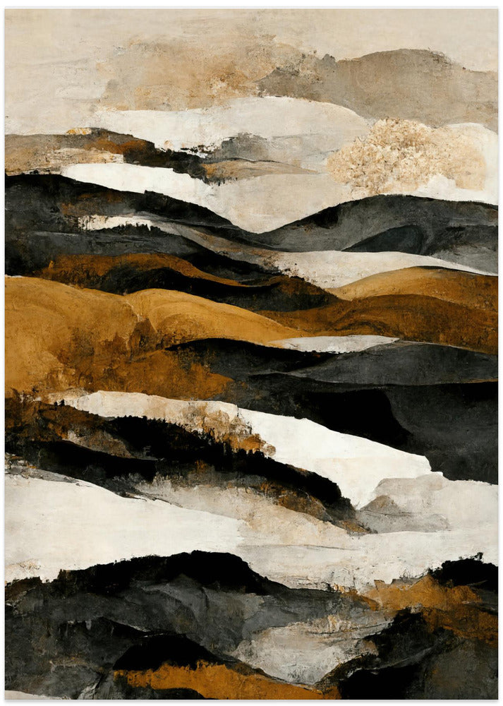Ochre And Beige Mountains