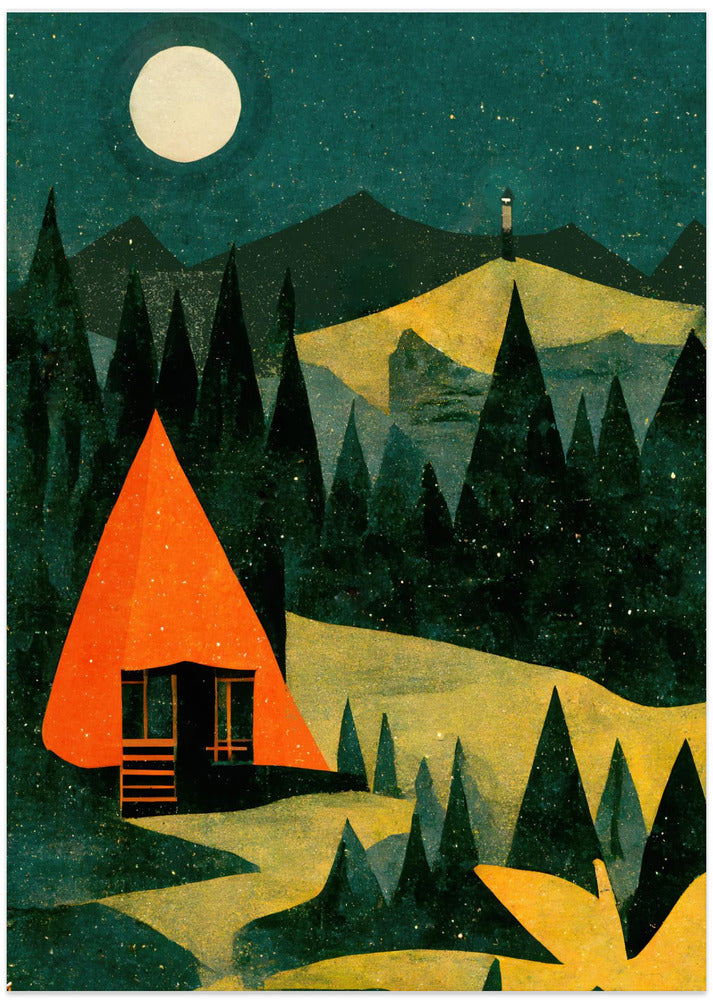 Moonlit Cabin Dream