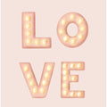 LOVE Light Letters Pink