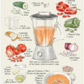 Art Prints of Gazpacho illustrated recipe in Spanish