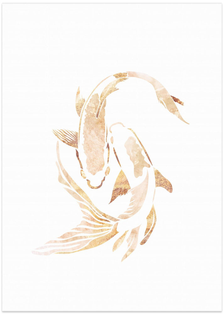 Gold White Japan Koi Fish