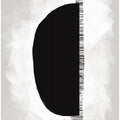 Black Shape Against A Textured White Background