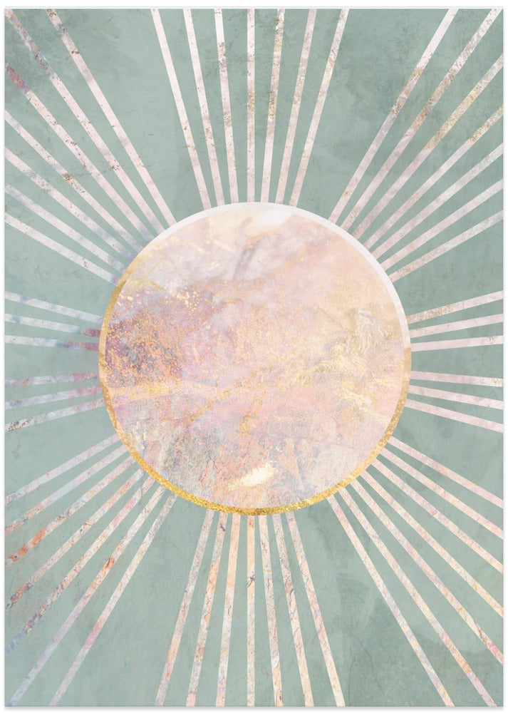 Sage Green Boho Sun Rays