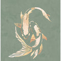 Sage Green Gold Koi Fish 1