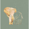 Sage Green Gold Elephants 1