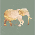 Sage Green Gold Elephants 2