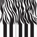 Art Prints of Zebra Piano print black and white