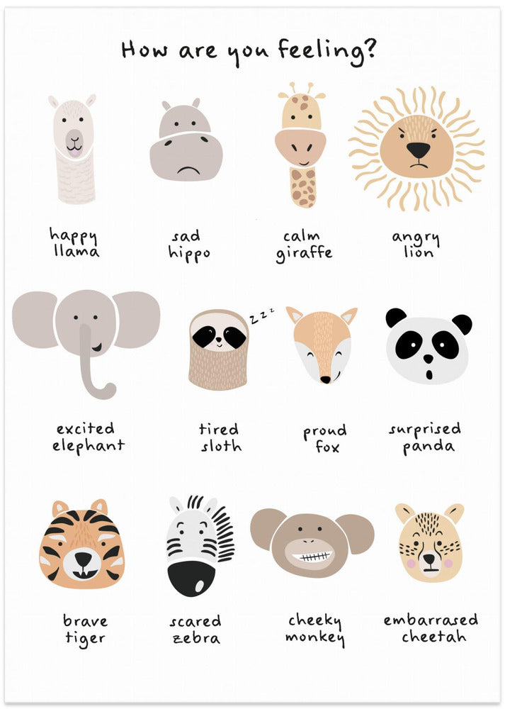 Children's calming meditation emotions print 1