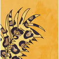 Yellow leopard print palm leaf