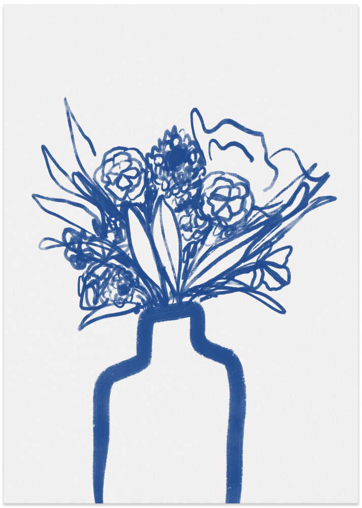 Blue Vase Bouquet