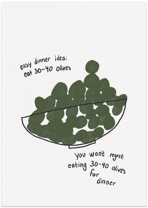 Art Prints of Olives for Dinner