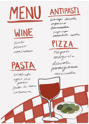 Art Prints of Italian Menu