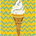 Ice Cream Yellow Zigzag