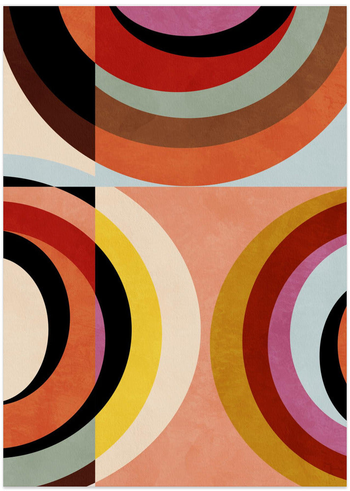 Warm Colors Bauhaus Geometry3