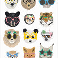 Big Cats in glasses print
