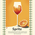 Art Prints of Spritz retro print