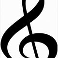 Art Prints of Big treble clef 1