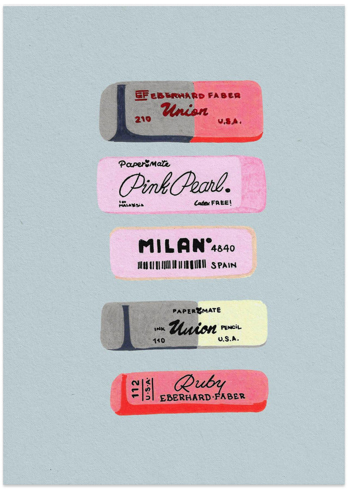 Erasers Art Print