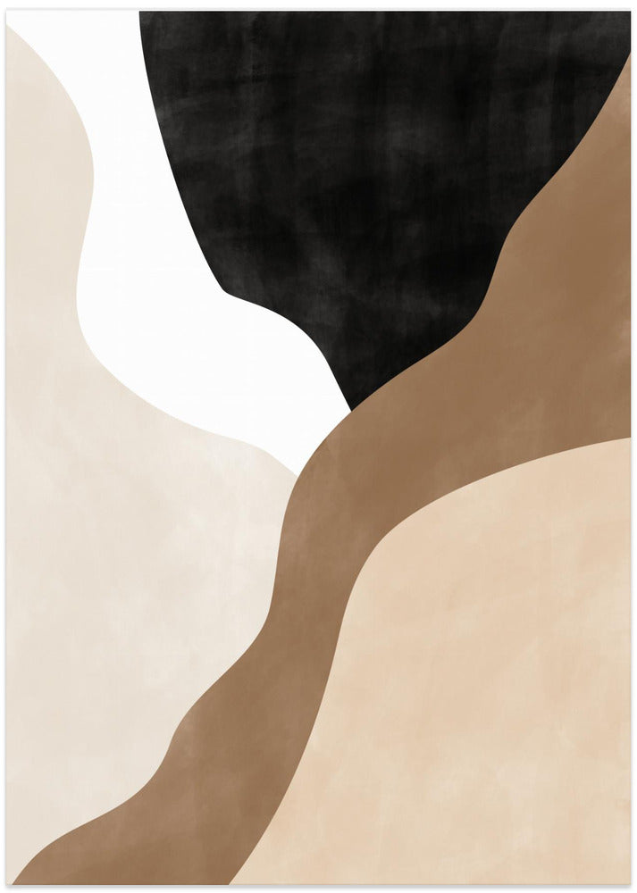 Abstract Beige and Brown Art
