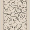 Seamless Pattern of Outlined Flowers