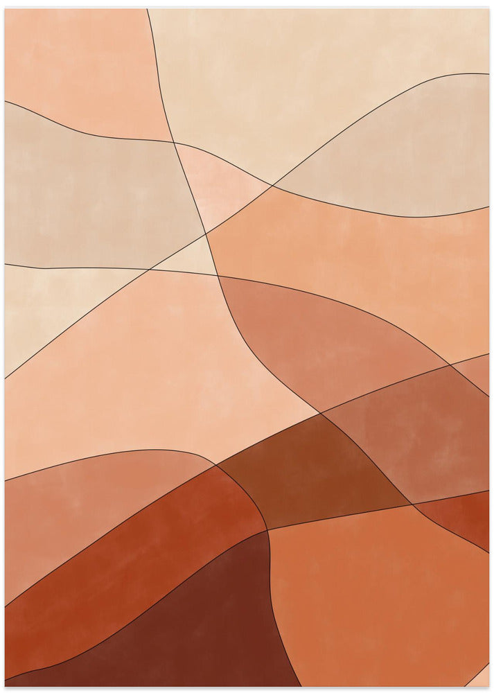 Flowing Lines And Warm Earth Tones