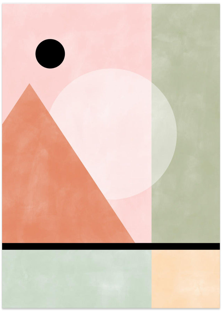 Geometric Shapes In Pastel Tones
