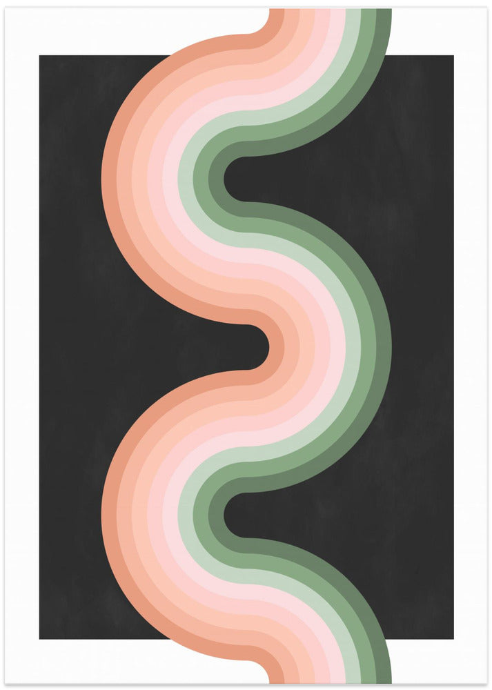 Wavy Pattern With Layered Pastel Tones