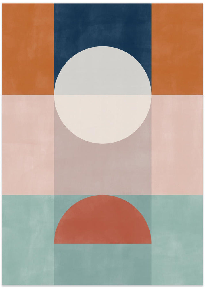Abstract Geometric Artwork With Earthy Tones