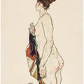 Standing Nude Woman With a Patterned Robe 1917