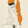 Standing Nude With Orange Drapery 1914