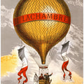 Balloon Labeled With Two Men Riding In the Basket 1880