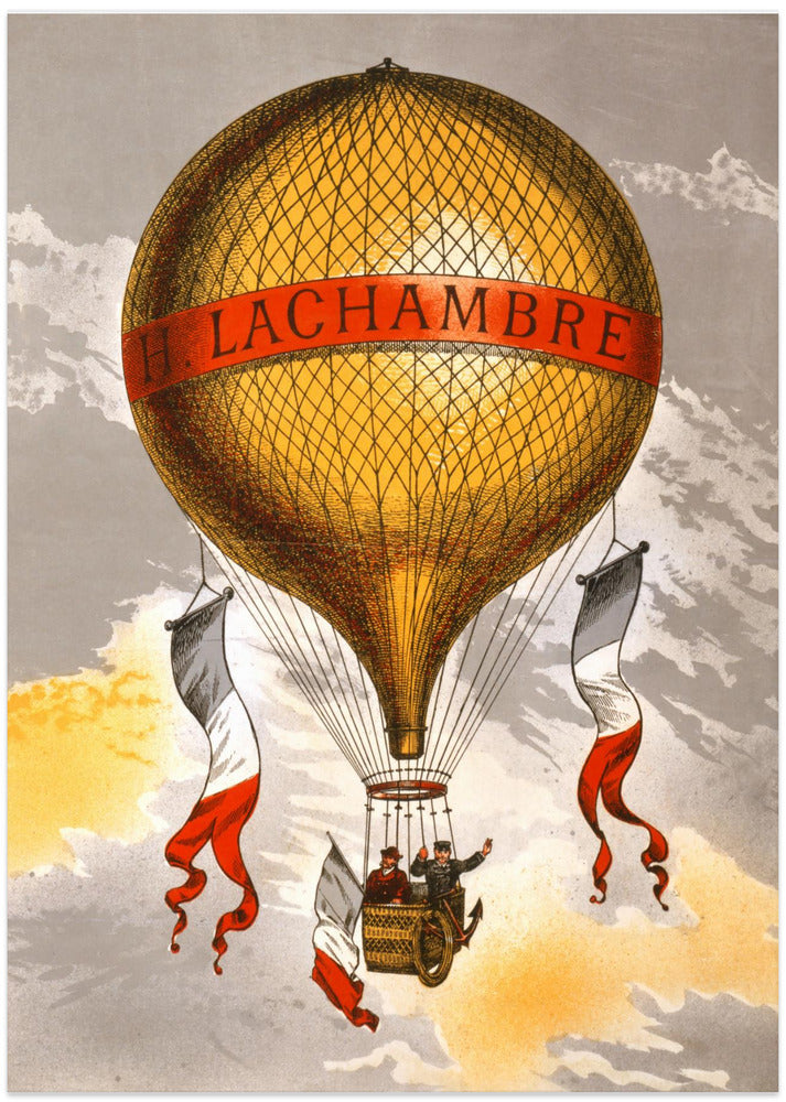 Balloon Labeled With Two Men Riding In the Basket 1880