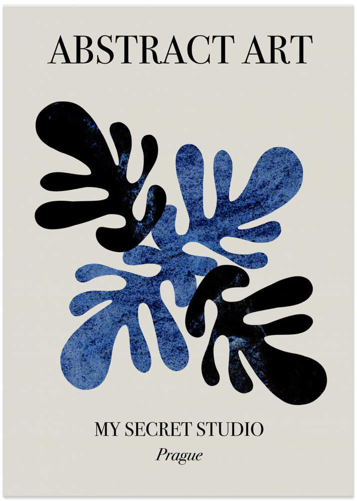 Abstract Blue Leaves