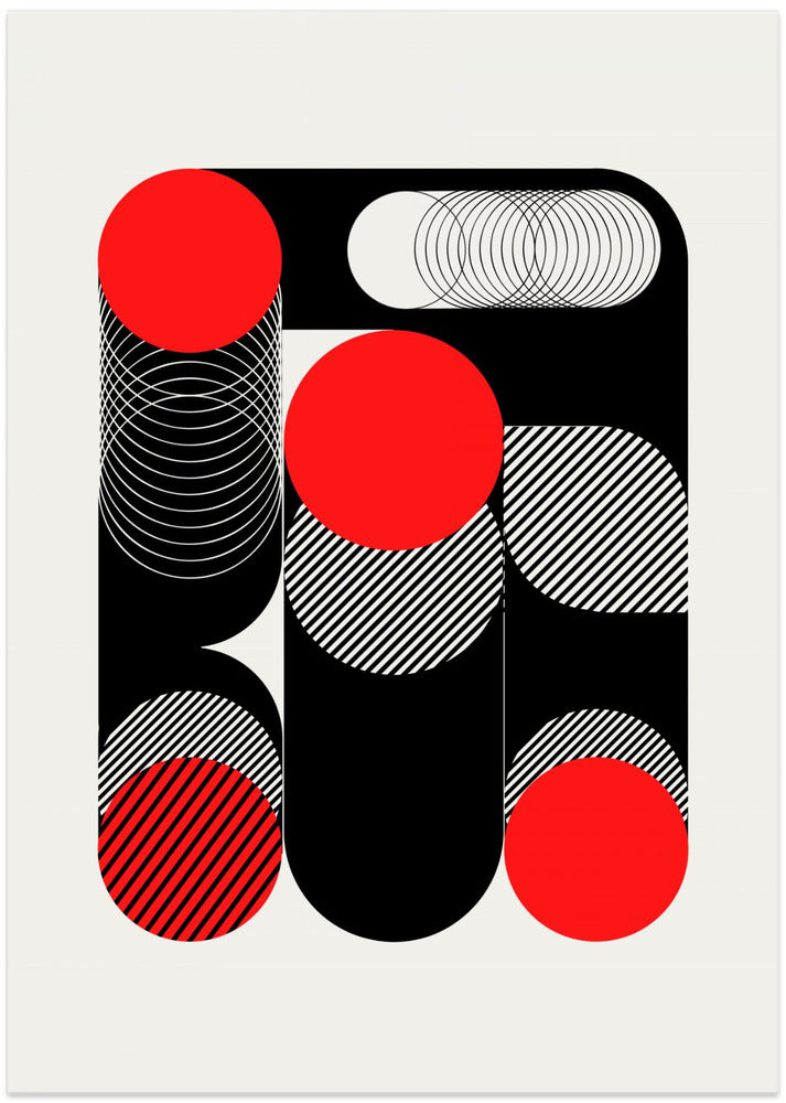 Geometrical Play With Coil and Stripes