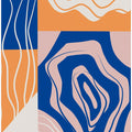 Abstract Collage In Blue and Orange