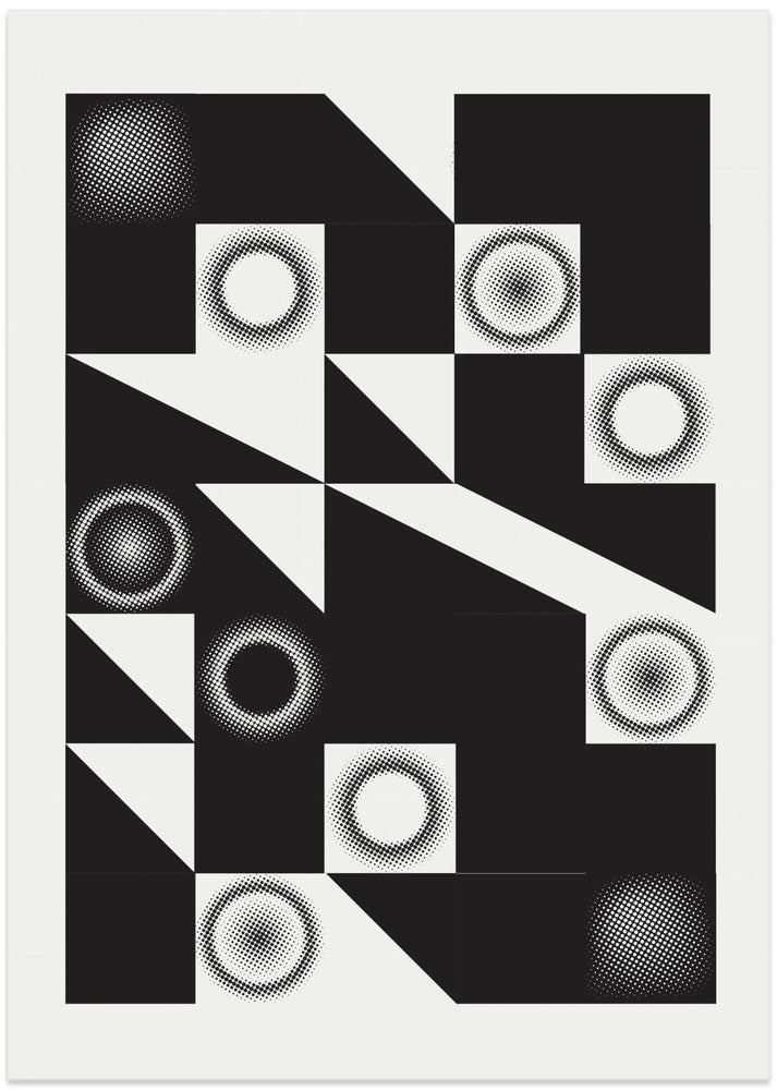 Squares and Triangles In Black