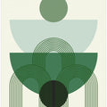 Geometric Abstract Design with Green