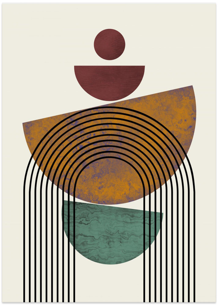 Textured Mid Century Composition