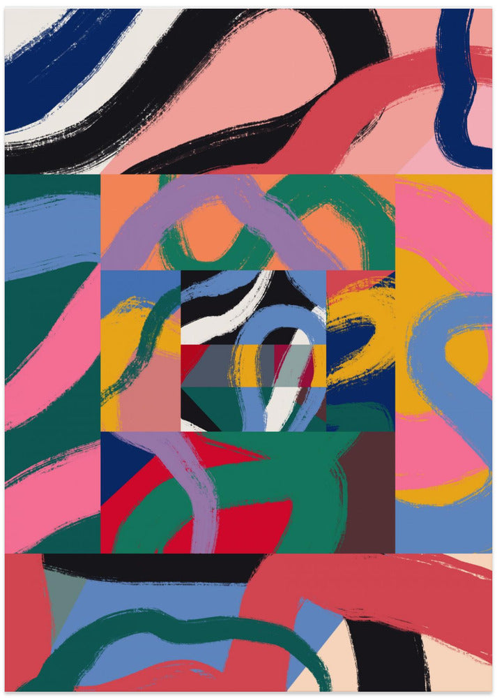 Colorful Line Ribbon Abstract