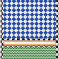 Geometric Pattern With Blue And White Diamonds
